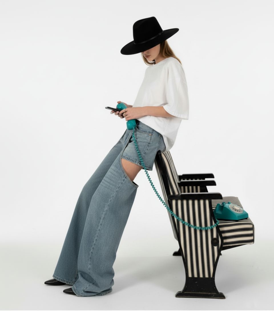 JEANS COMPOSTO DA SHORT CON GAMBA WILD ATTACCATA