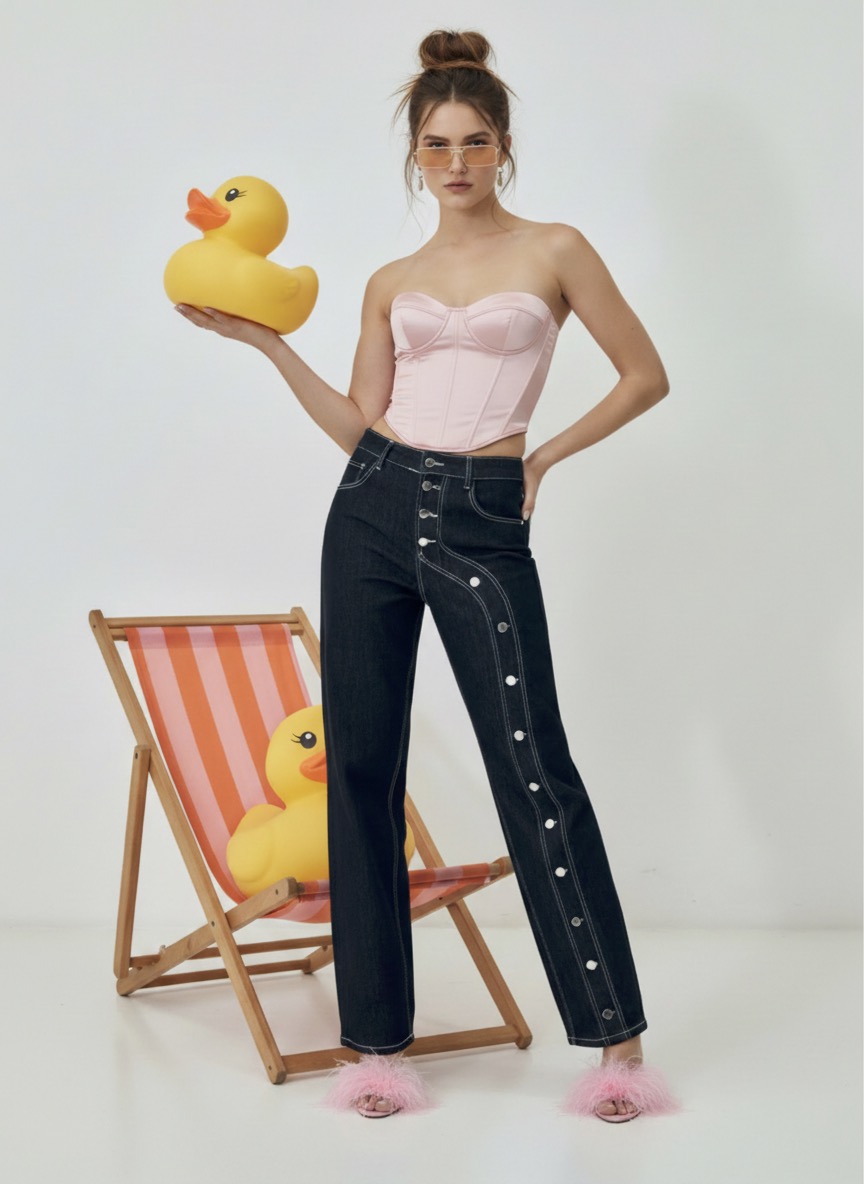 JEANS BAGGY SAN BUTTONS