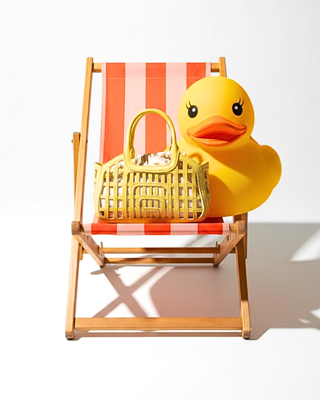 SANTA SORBETTINA BORSA DESIGN A GABBIA GIALLO PASTELLO