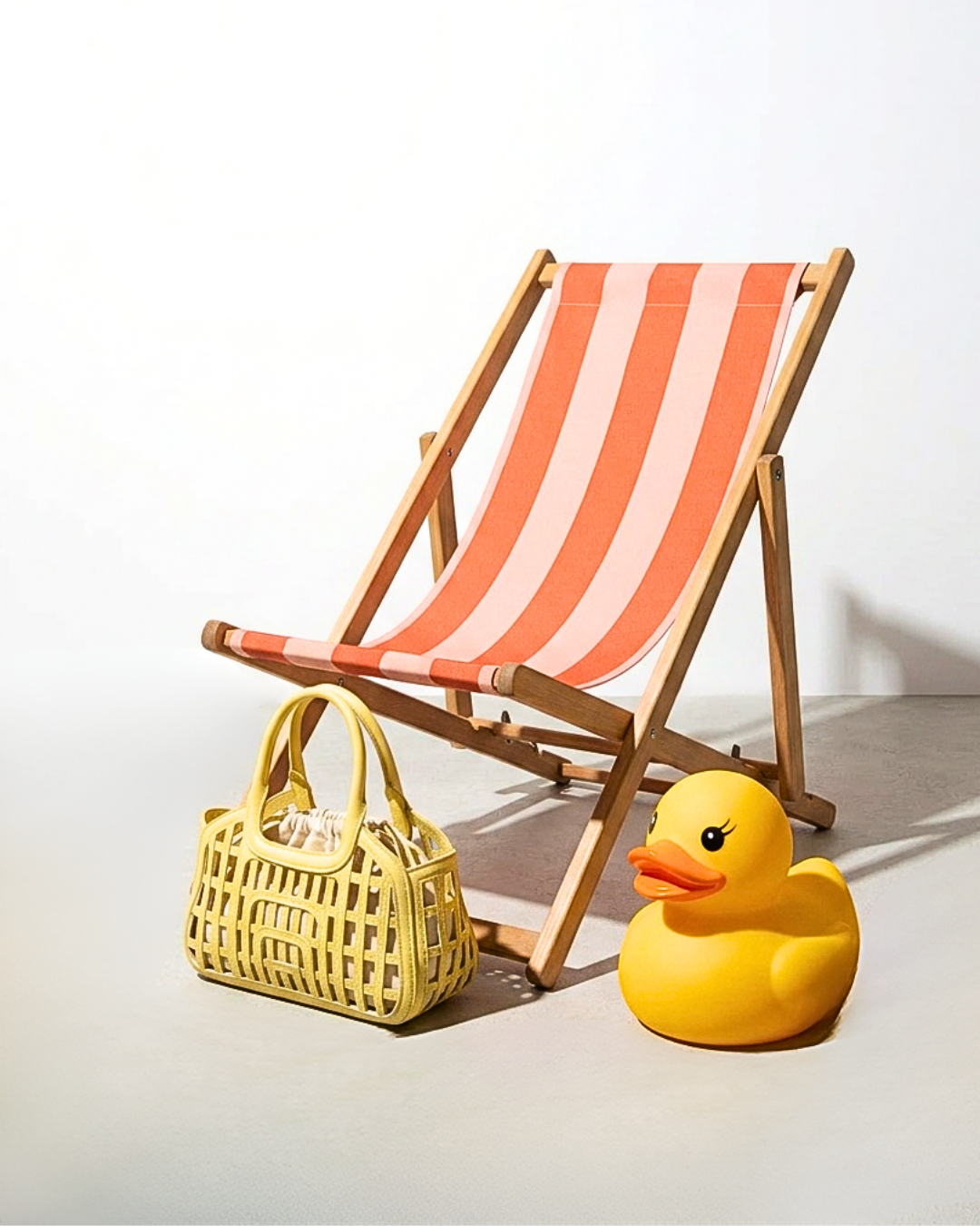 SANTA SORBETTINA BORSA DESIGN A GABBIA GIALLO PASTELLO