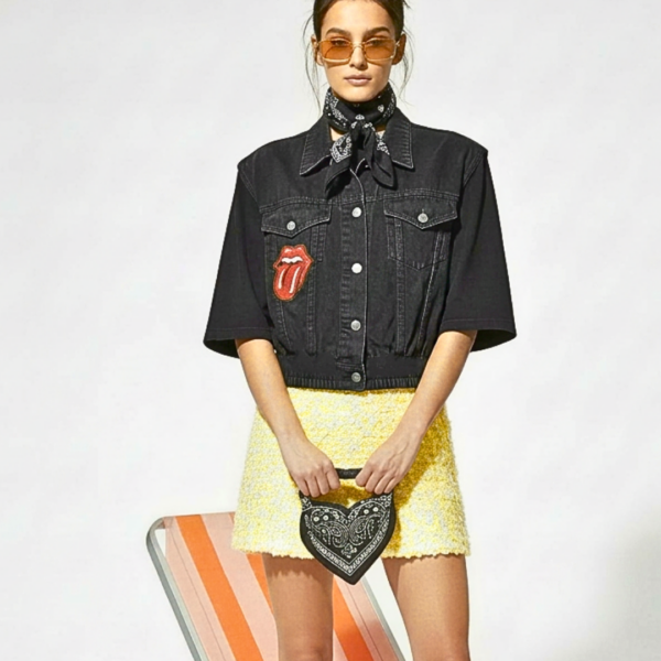 SMANICATO IN DENIM NERO SANT STONE