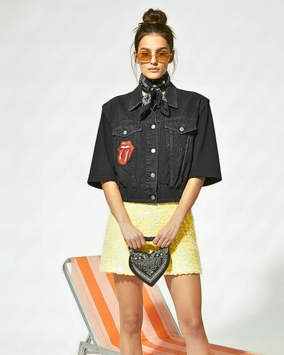 SMANICATO IN DENIM NERO SANT STONE