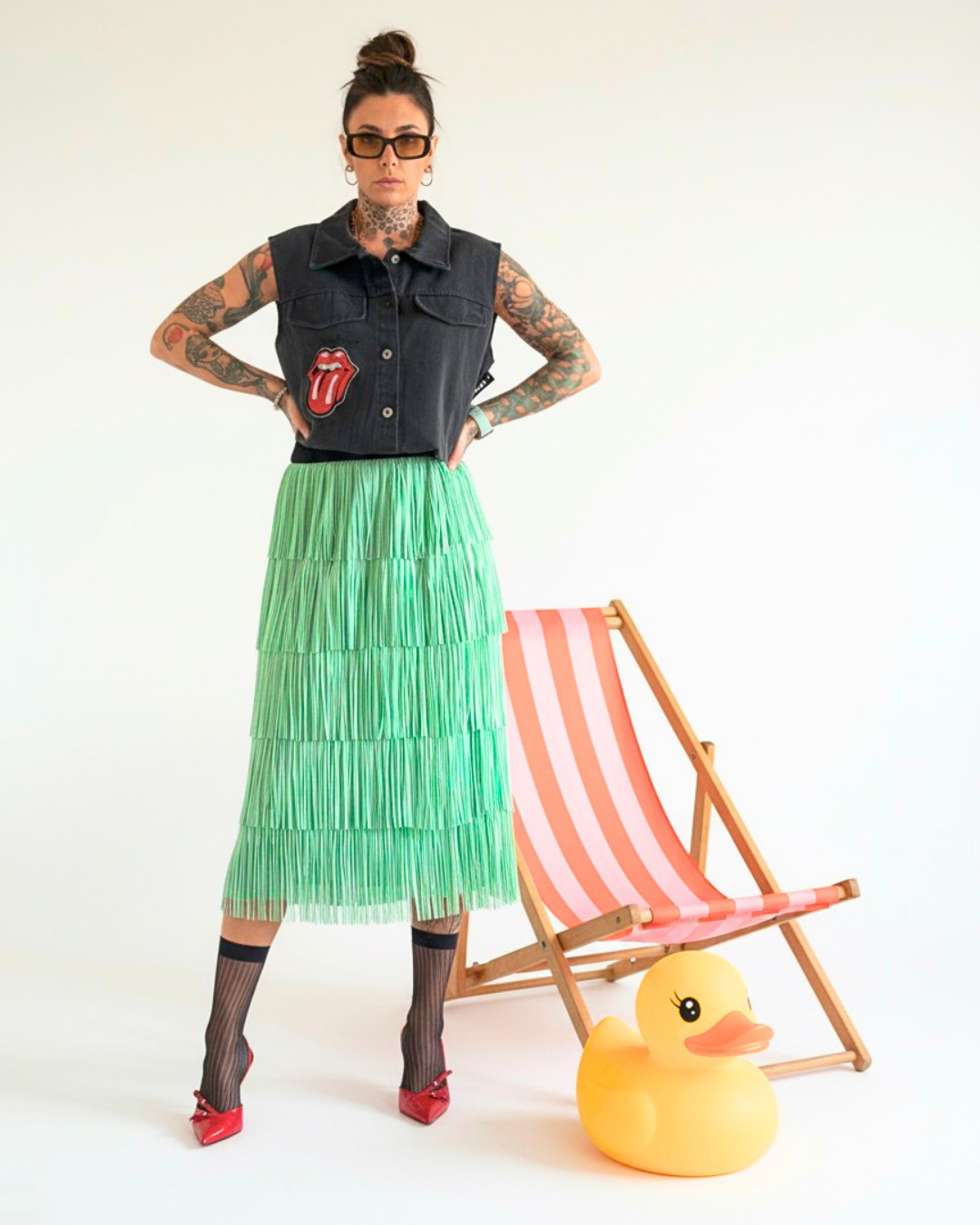 GONNA MIDI SAN FRANGESCA COLOR MENTA
