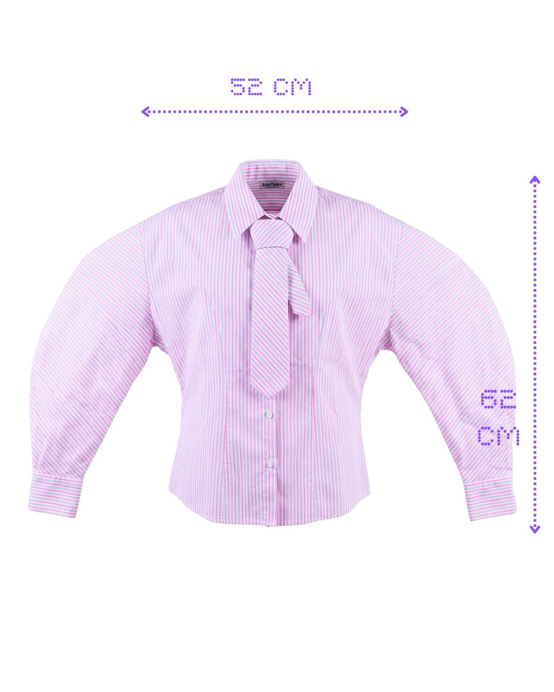 CAMICIA SPALLE A SBUFFO SAN NUVOLA FANTASIA A RIGHE