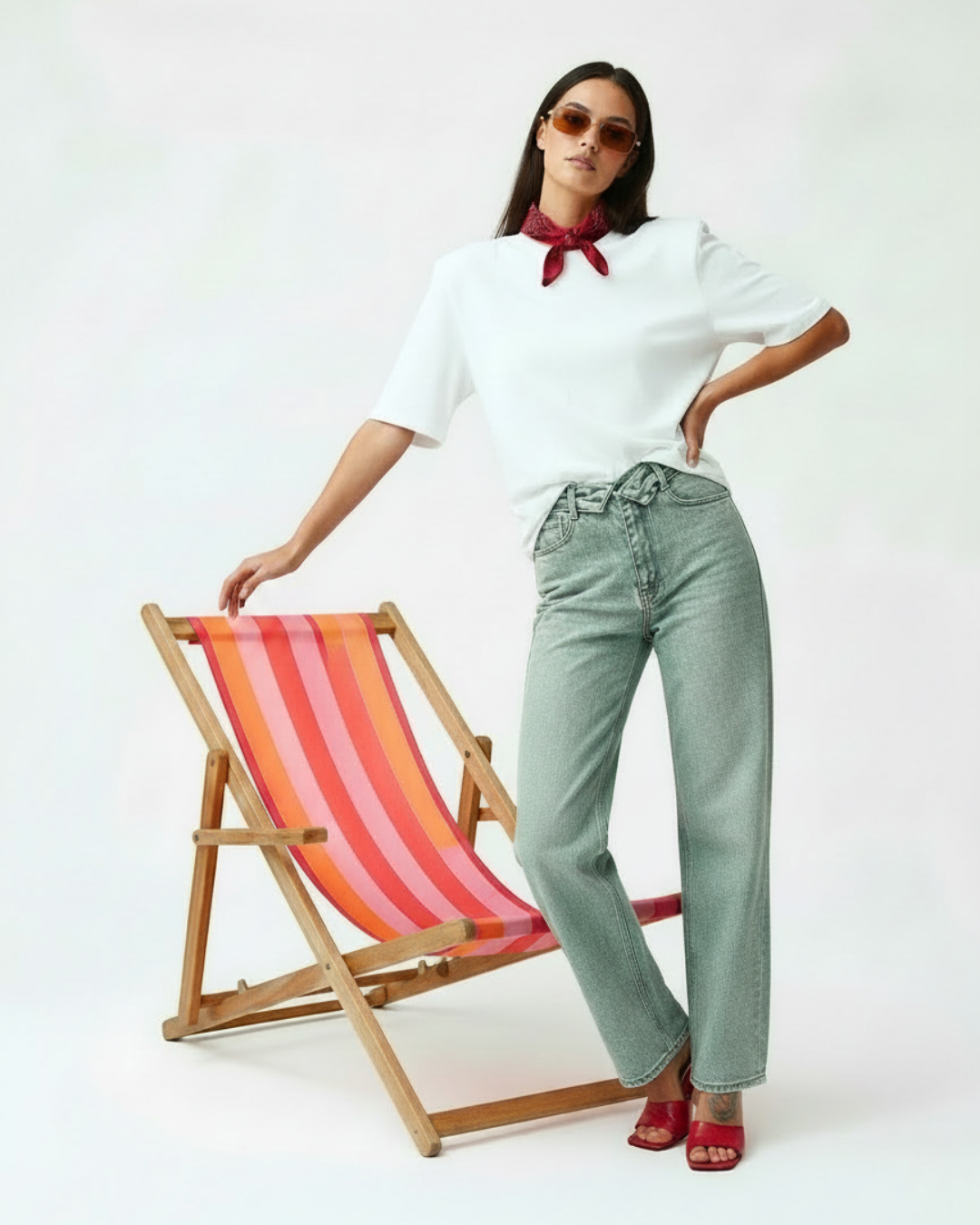 JEANS WIDE LEG SANT'ABBUFFATA VITA RISVOLTATA