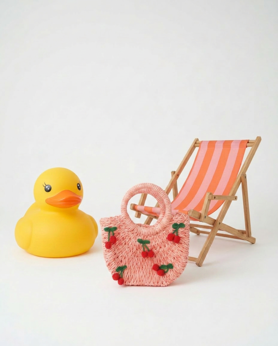 BORSA IN PAGLIA SANTA CILIEGINA ROSA O AZZURRA