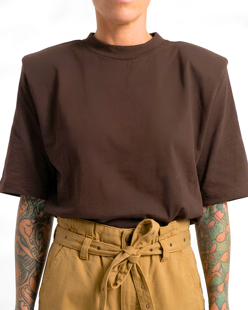 T-SHIRT CON SPALLINE STRUTTURATE SAN STRONG
