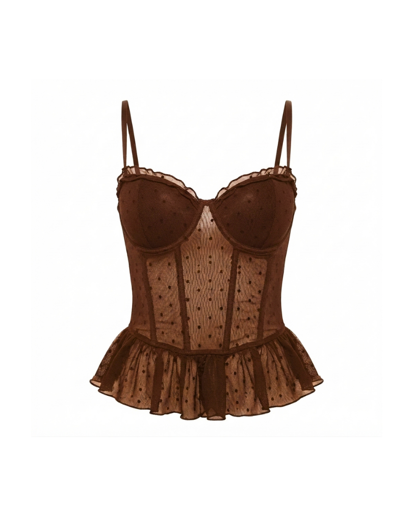 IL CORSETTO A POIS CON VOLANT SAN POINTS