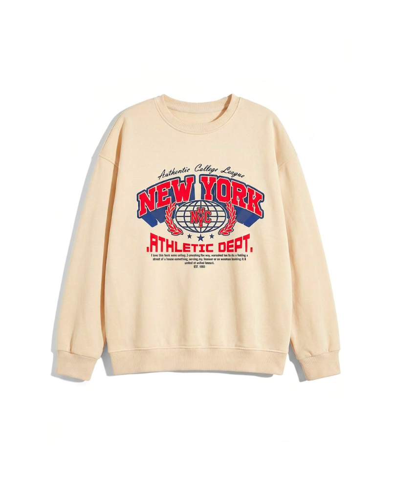 FELPA CON STAMPA NEW YORK SAN COLLEGE