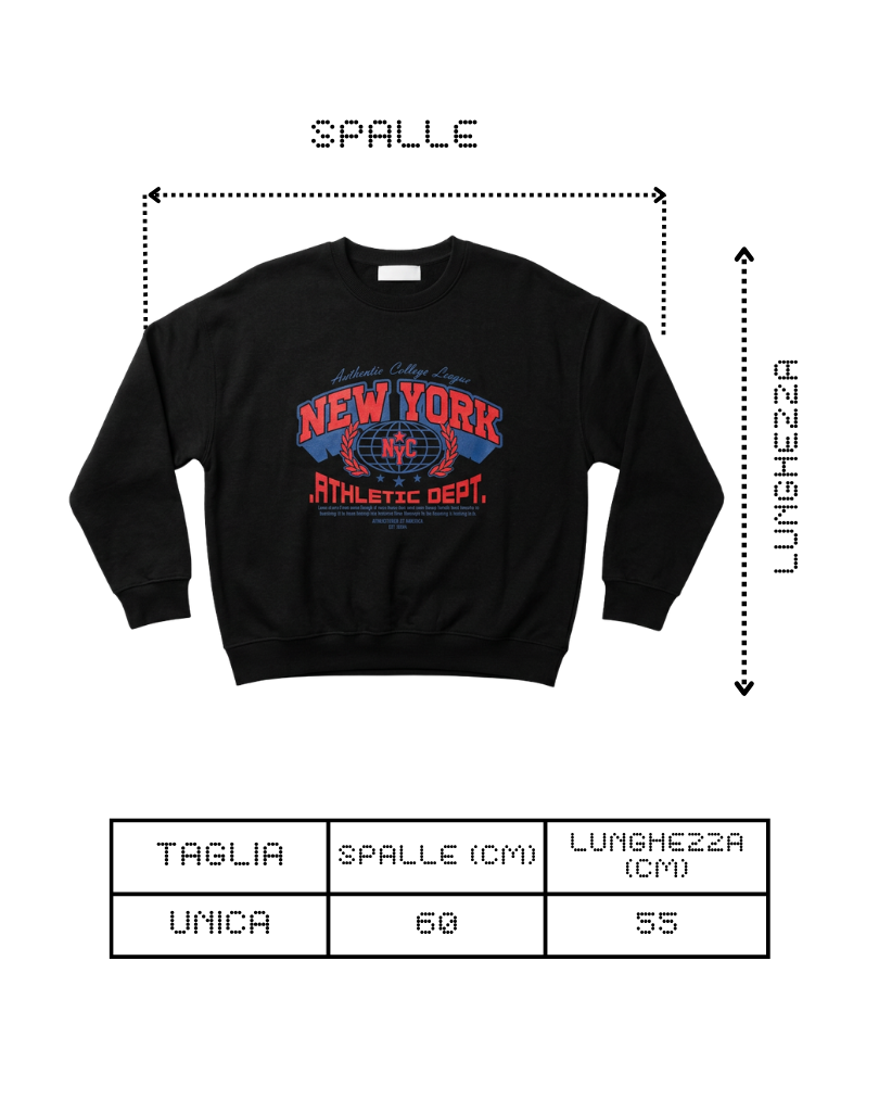 FELPA CON STAMPA NEW YORK SAN COLLEGE