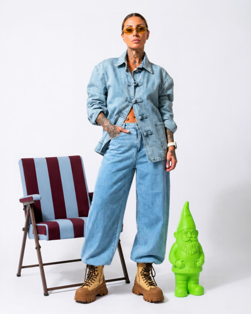 JEANS CHIARO OVERSIZE SAN BLUE BOOM