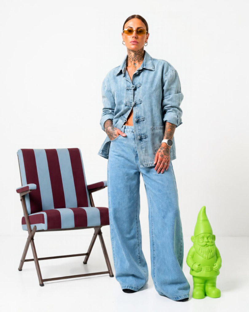 JEANS CHIARO OVERSIZE SAN BLUE BOOM