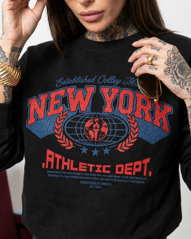 FELPA CON STAMPA NEW YORK SAN COLLEGE