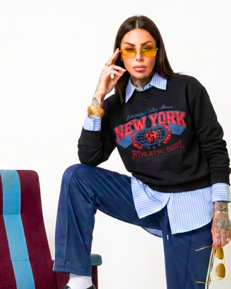 FELPA CON STAMPA NEW YORK SAN COLLEGE