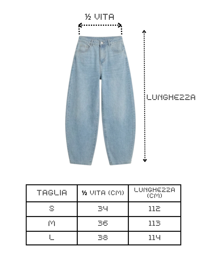 JEANS CHIARO OVERSIZE SAN BLUE BOOM