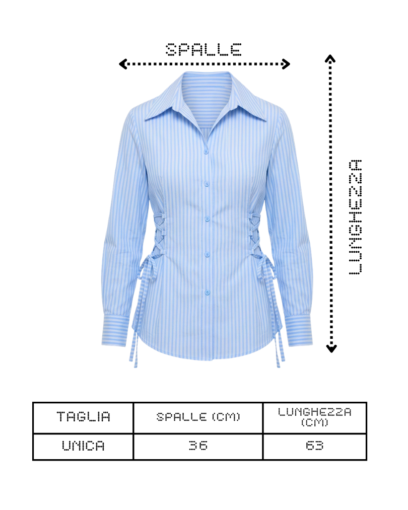 CAMICIA A RIGHE AZZURRE E BIANCHE SAN OFFICE-FATAL
