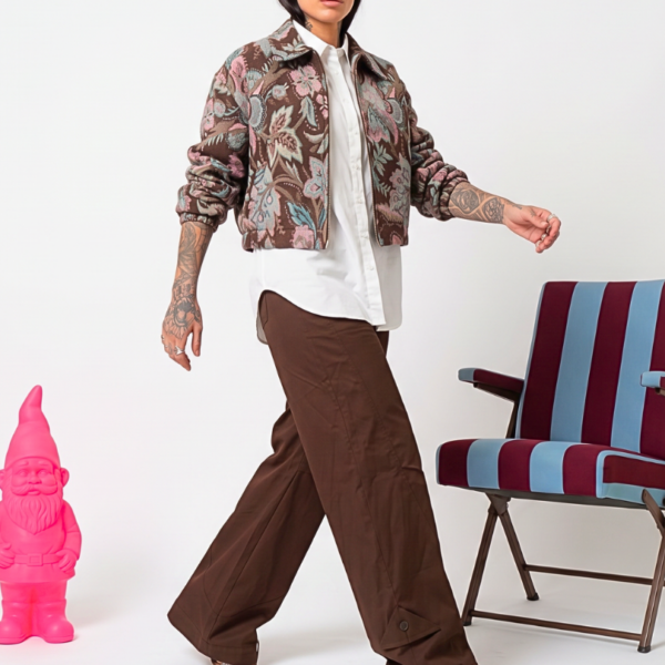 GIUBBINO IN JACQUARD FLOREALE SAN TAPESTR