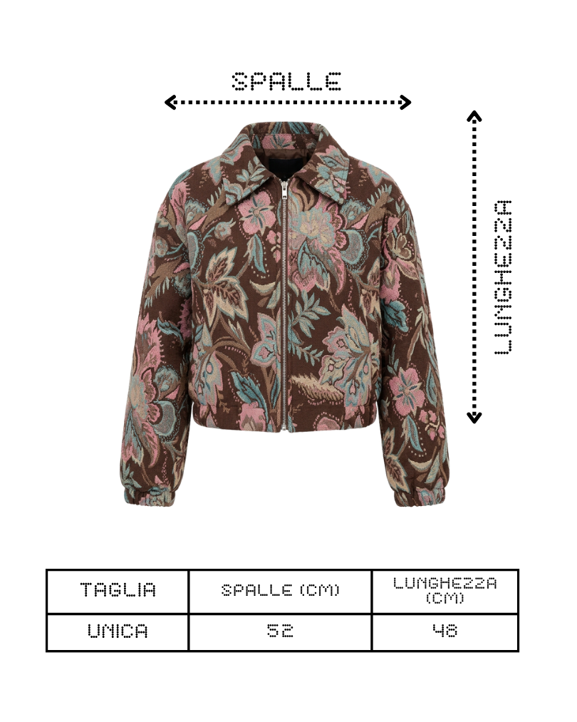 GIUBBINO IN JACQUARD FLOREALE SAN TAPESTR