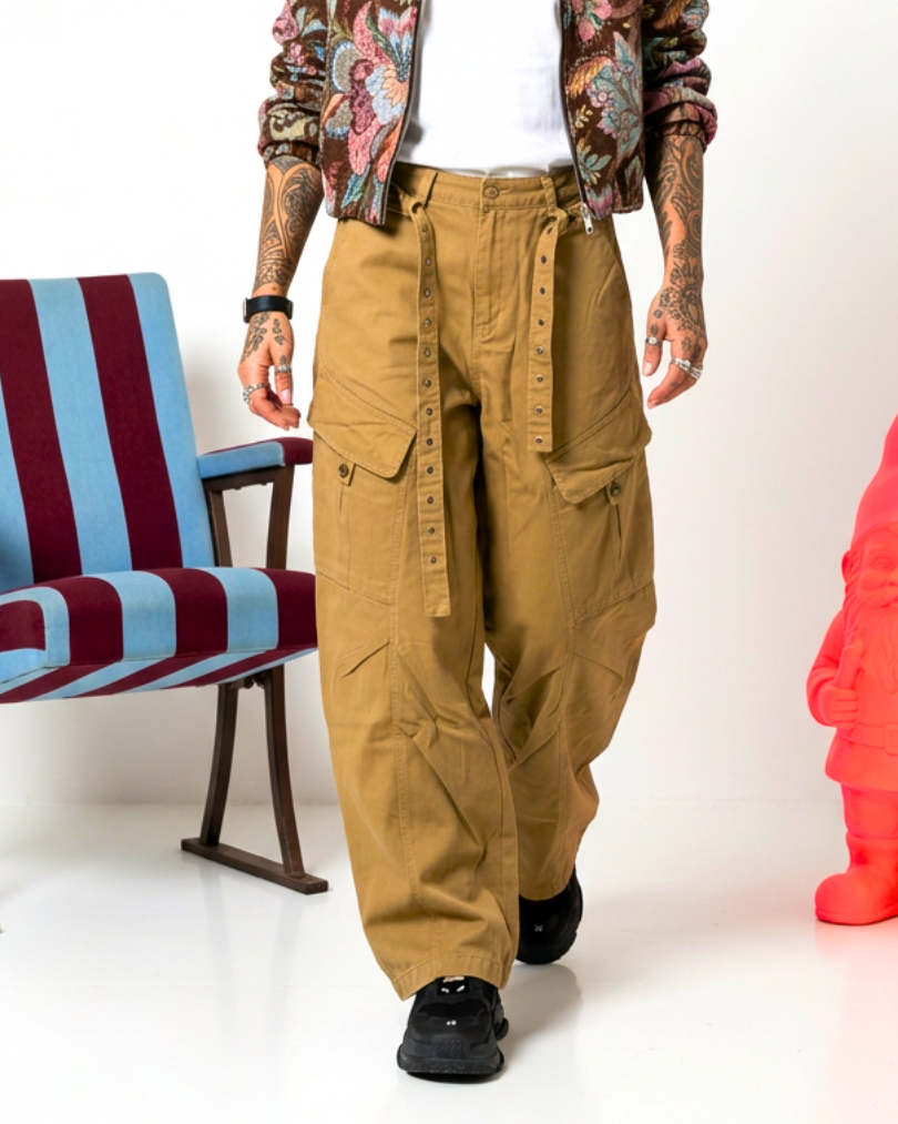 PANTALONE CARGO OVERSIZE CON CINTURA SAN WORKER