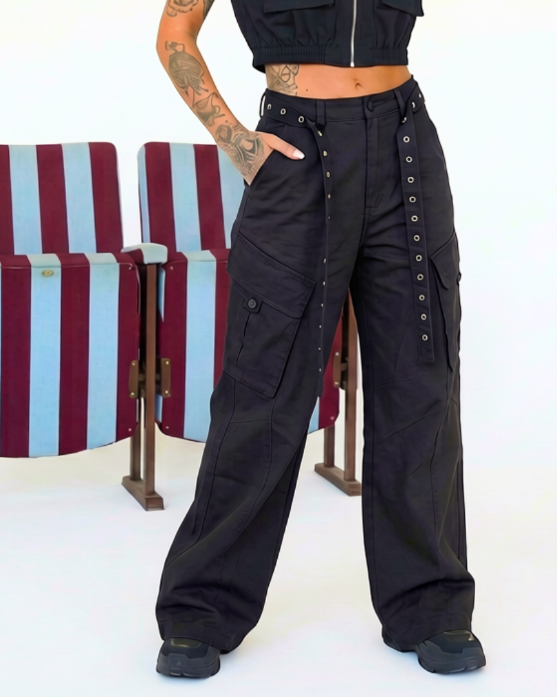 PANTALONE CARGO OVERSIZE CON CINTURA SAN WORKER